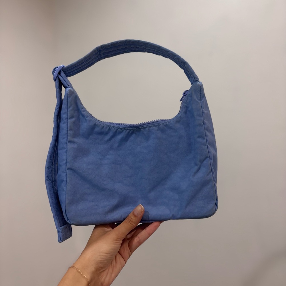 BAGGU Mini Nylon Shoulder Bag Bluebell/Cornflower (blue zipper)